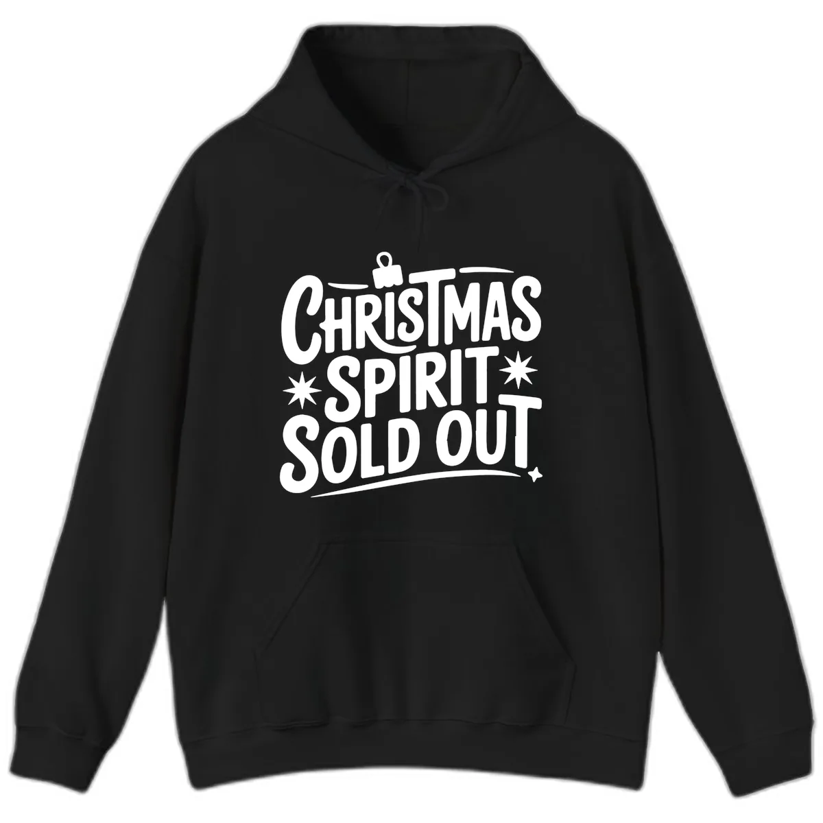 Christmas Spirit Sold Out Graphic Hoodie in Black