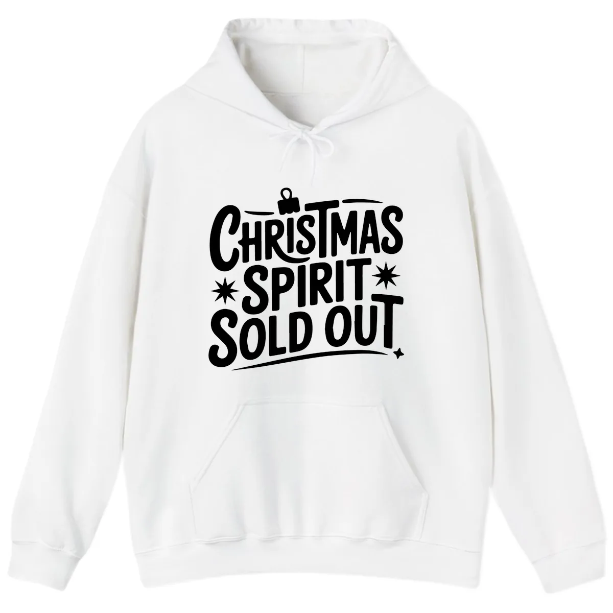 Christmas Spirit Sold Out Graphic Hoodie in White