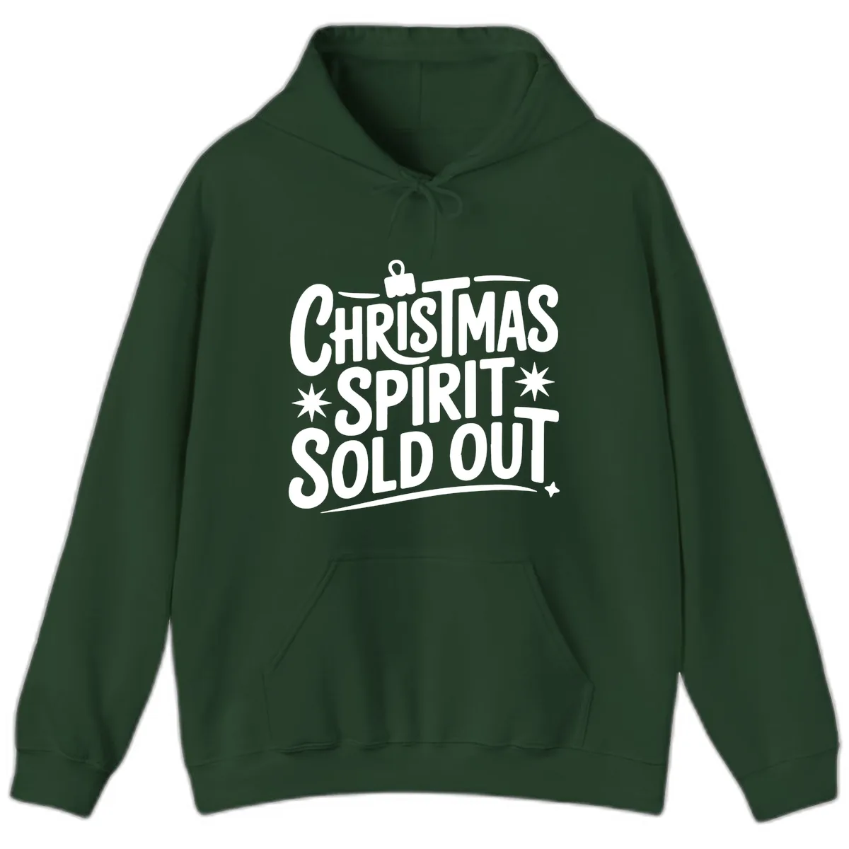 Christmas Spirit Sold Out Graphic Hoodie in Forest Green