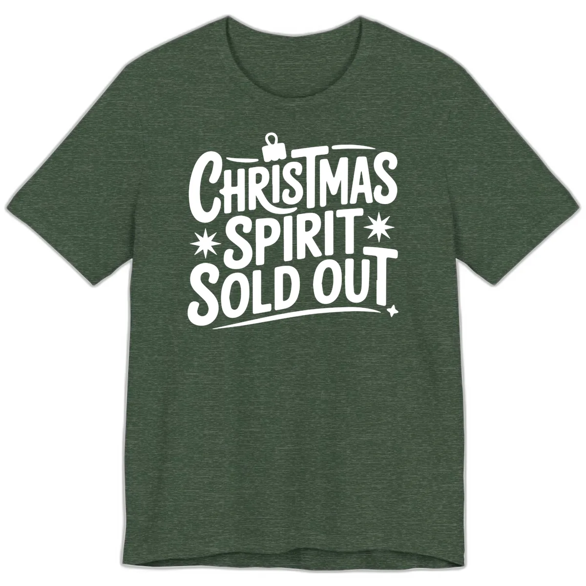 Christmas Spirit Sold Out Graphic Premium T-Shirt in Heather Forest