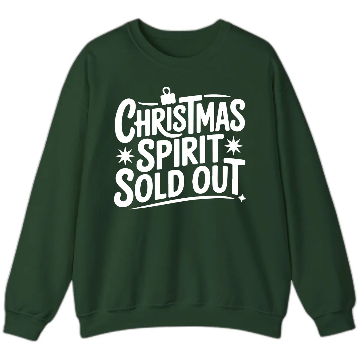 Christmas Spirit Sold Out Graphic Sweatshirt in Forest Green