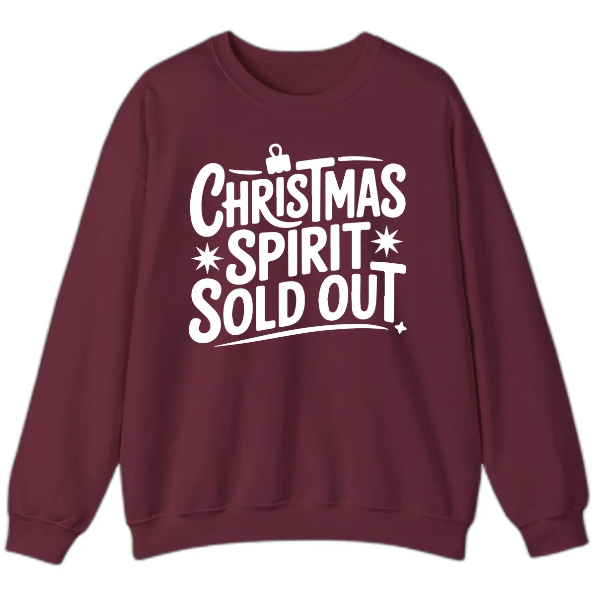 Christmas Spirit Sold Out Graphic Sweatshirt in Maroon