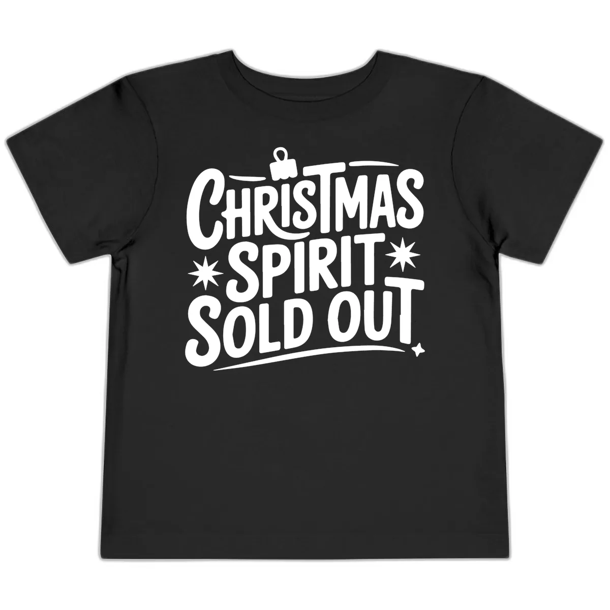 Christmas Spirit Sold Out Graphic Toddler T-Shirt in Black