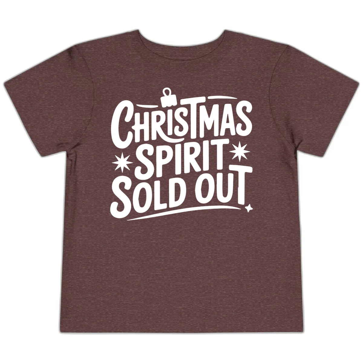 Christmas Spirit Sold Out Graphic Toddler T-Shirt in Heather Maroon