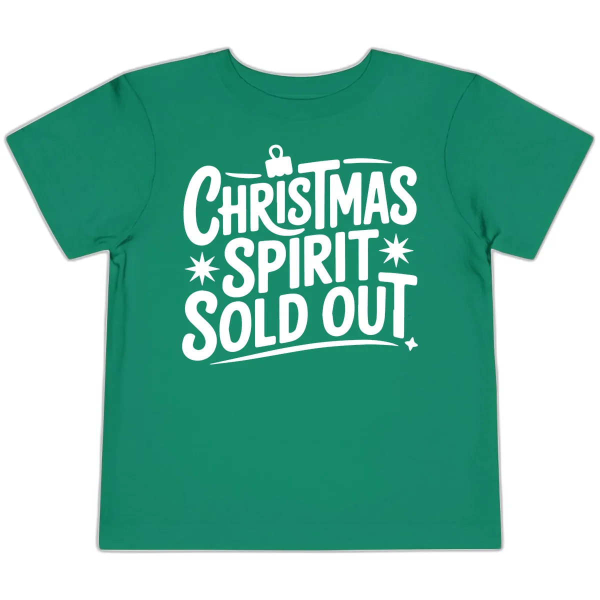Christmas Spirit Sold Out Graphic Toddler T-Shirt in Kelly