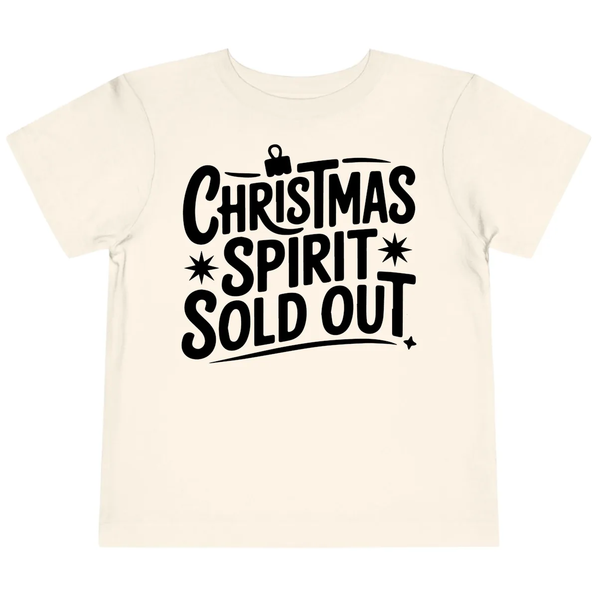 Christmas Spirit Sold Out Graphic Toddler T-Shirt in Natural