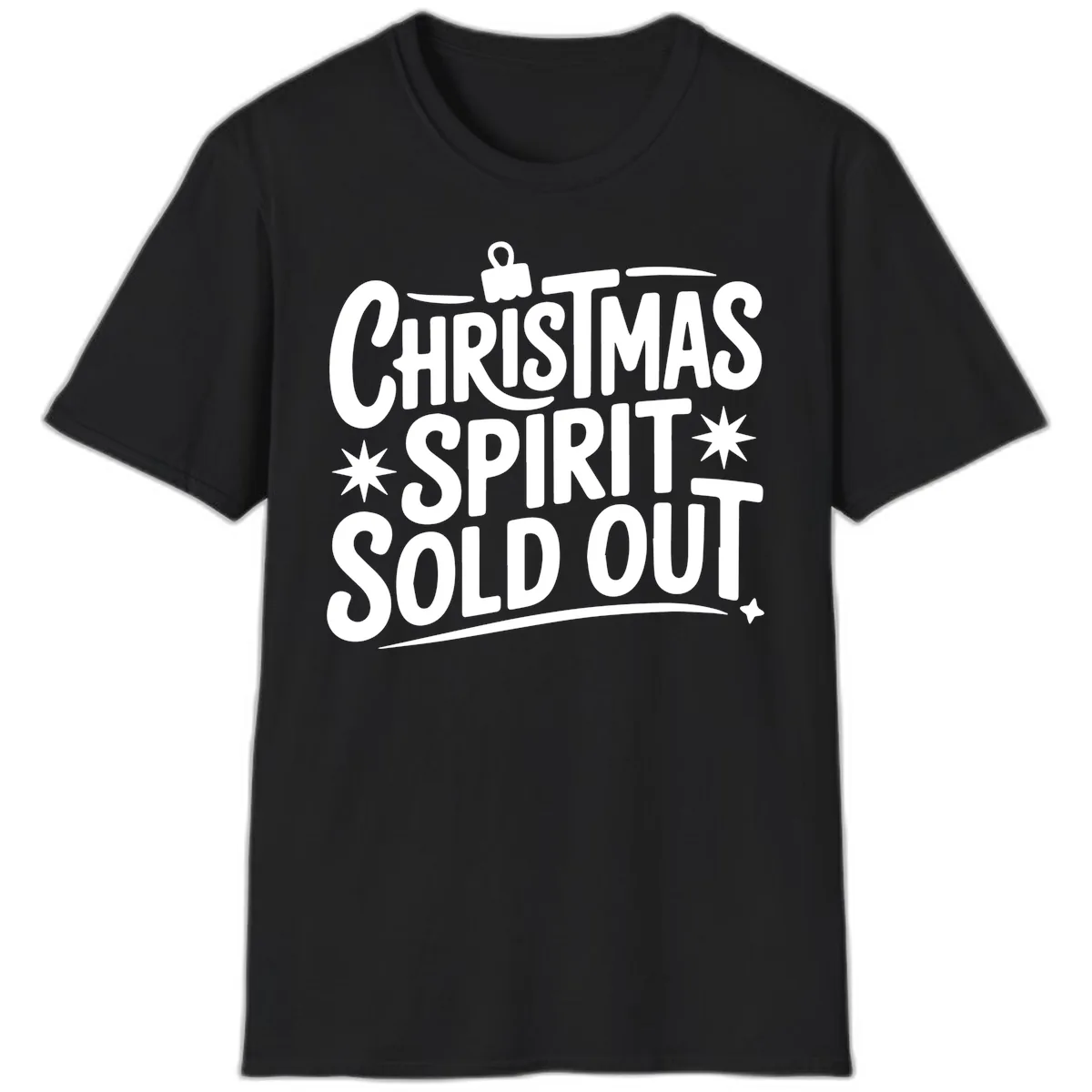 Christmas Spirit Sold Out Graphic T-Shirt in Black