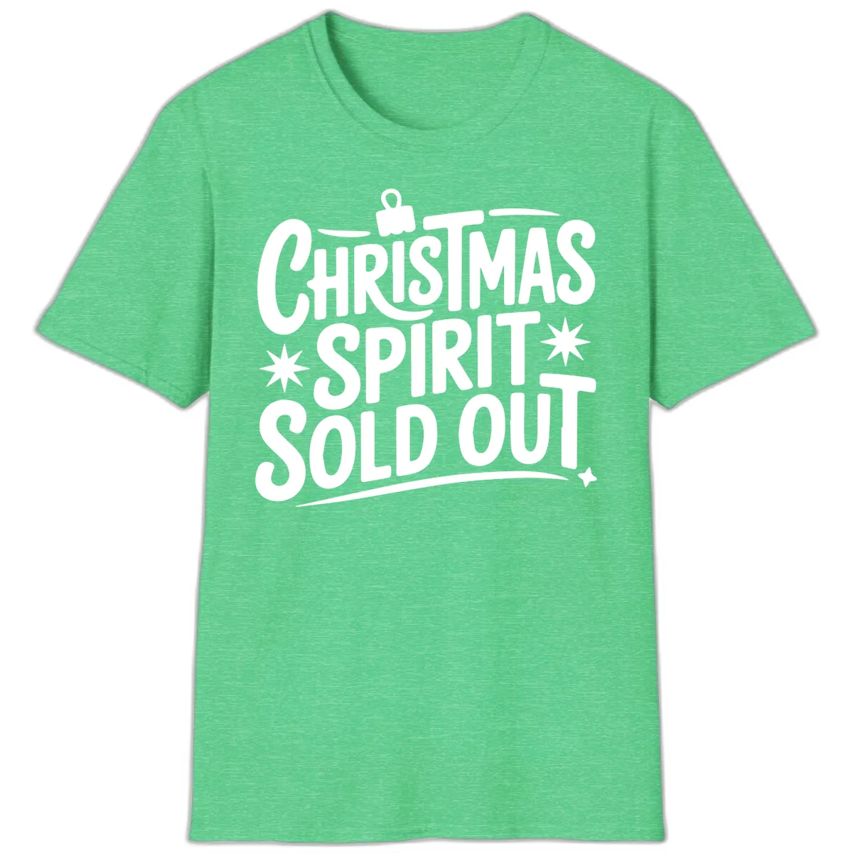 Christmas Spirit Sold Out Graphic T-Shirt in Heather Irish Green
