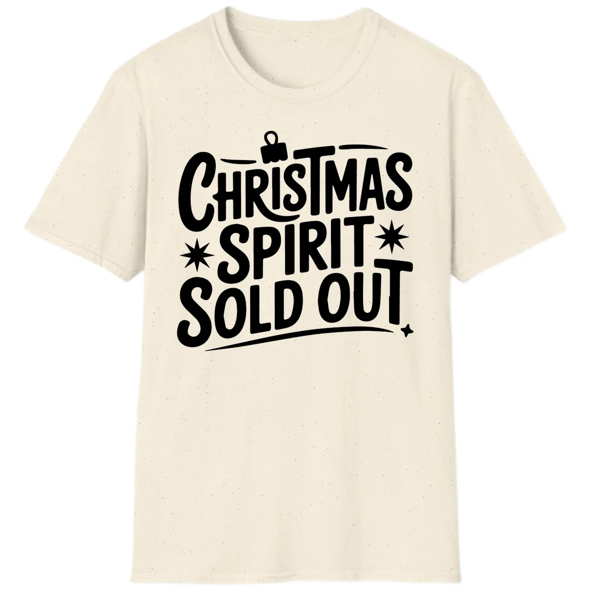 Christmas Spirit Sold Out Graphic T-Shirt in Natural