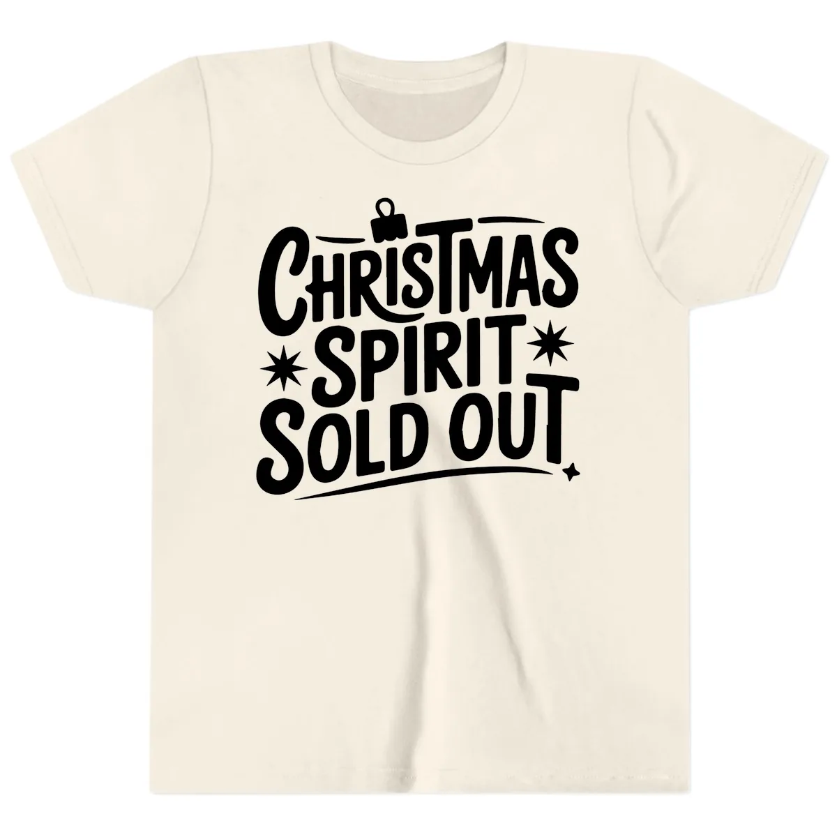 Christmas Spirit Sold Out Graphic Youth T-Shirt in Natural