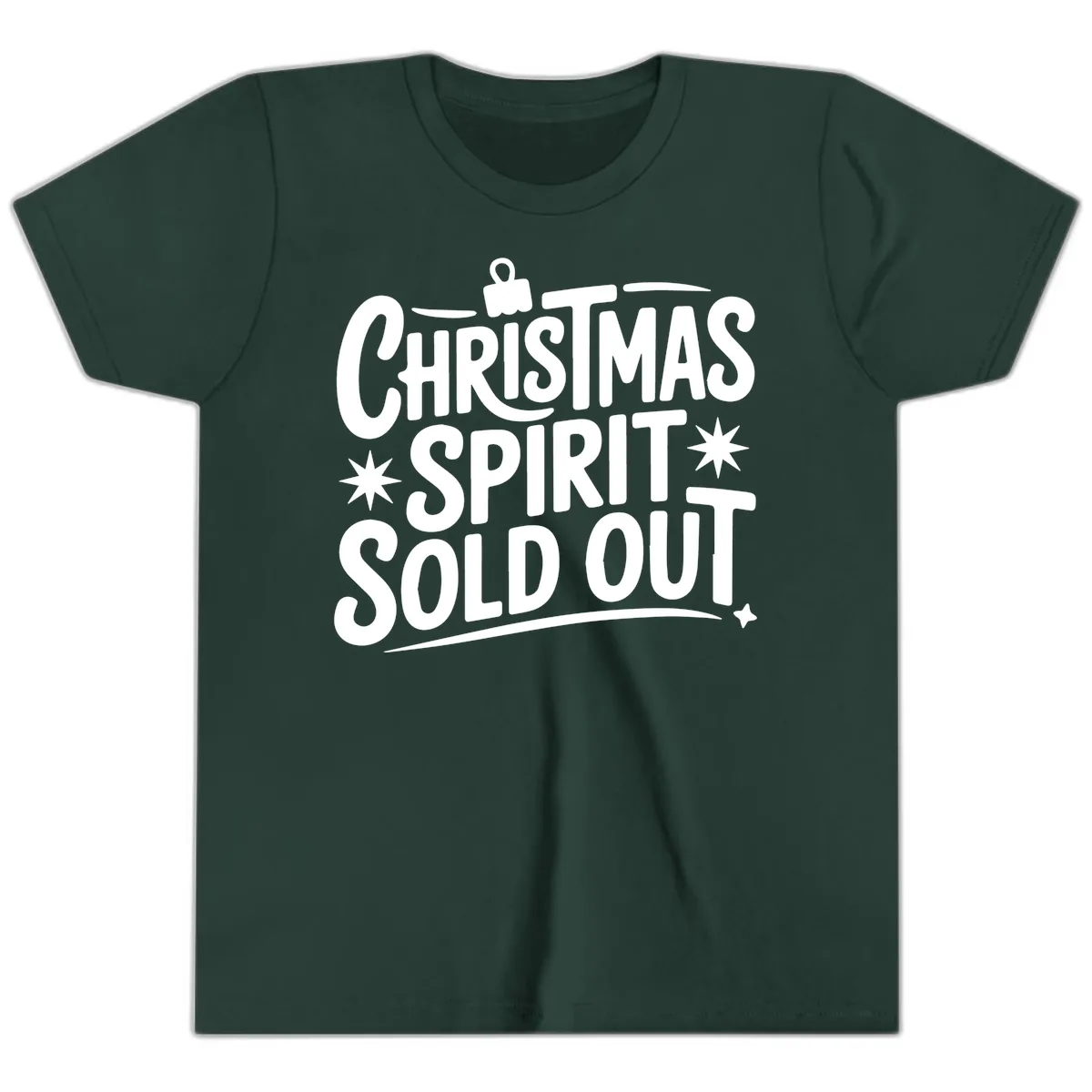 Christmas Spirit Sold Out Graphic Youth T-Shirt in Forest