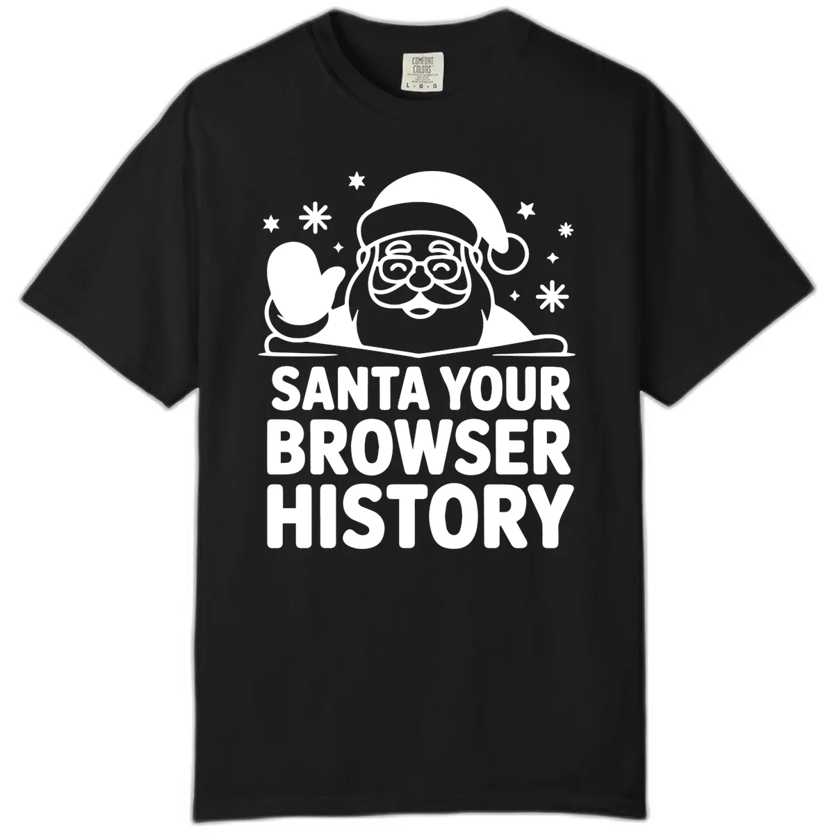 Santa Your Browser History Graphic Comfort Color in Black