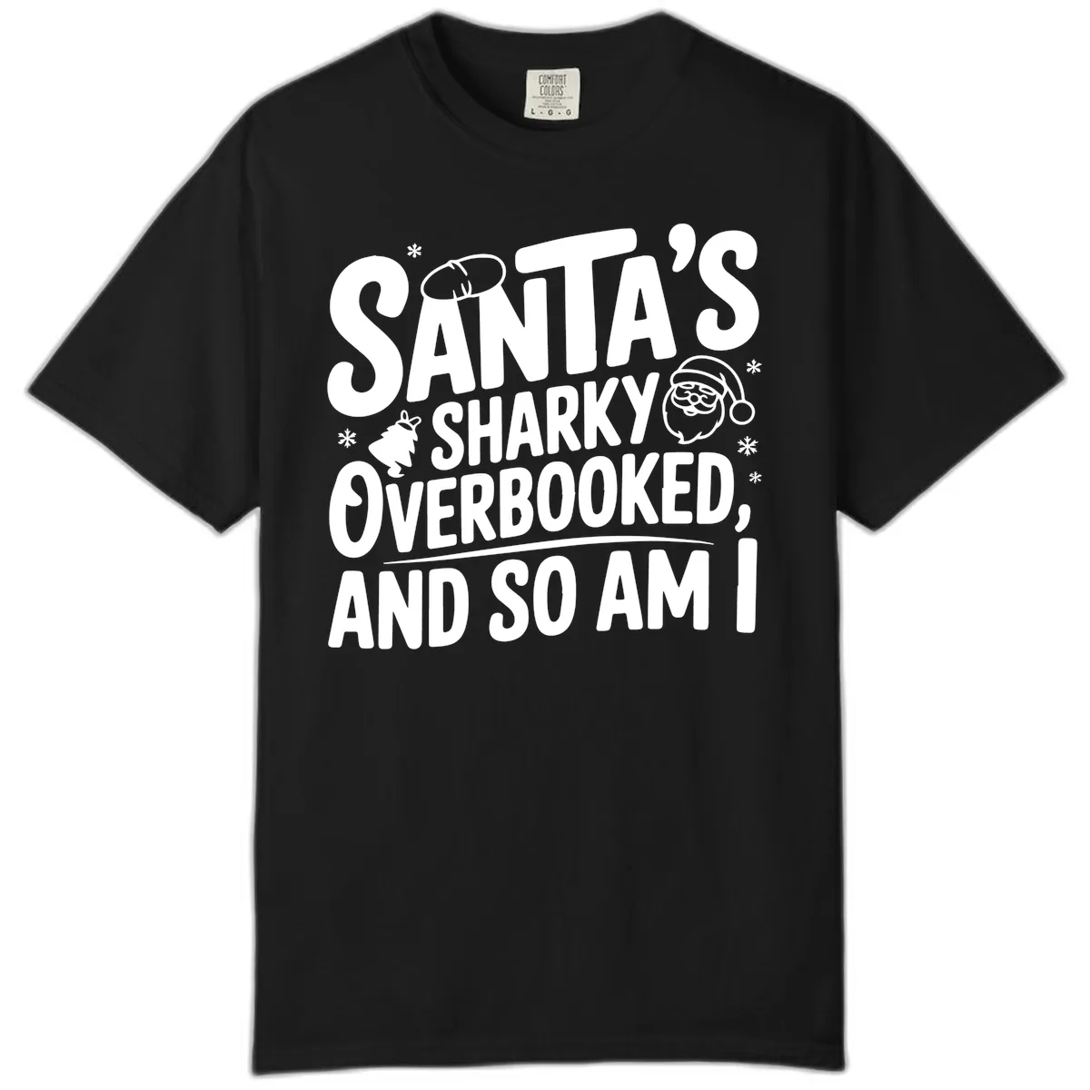 Santa's Sharky Overbooked Comfort Color in Black