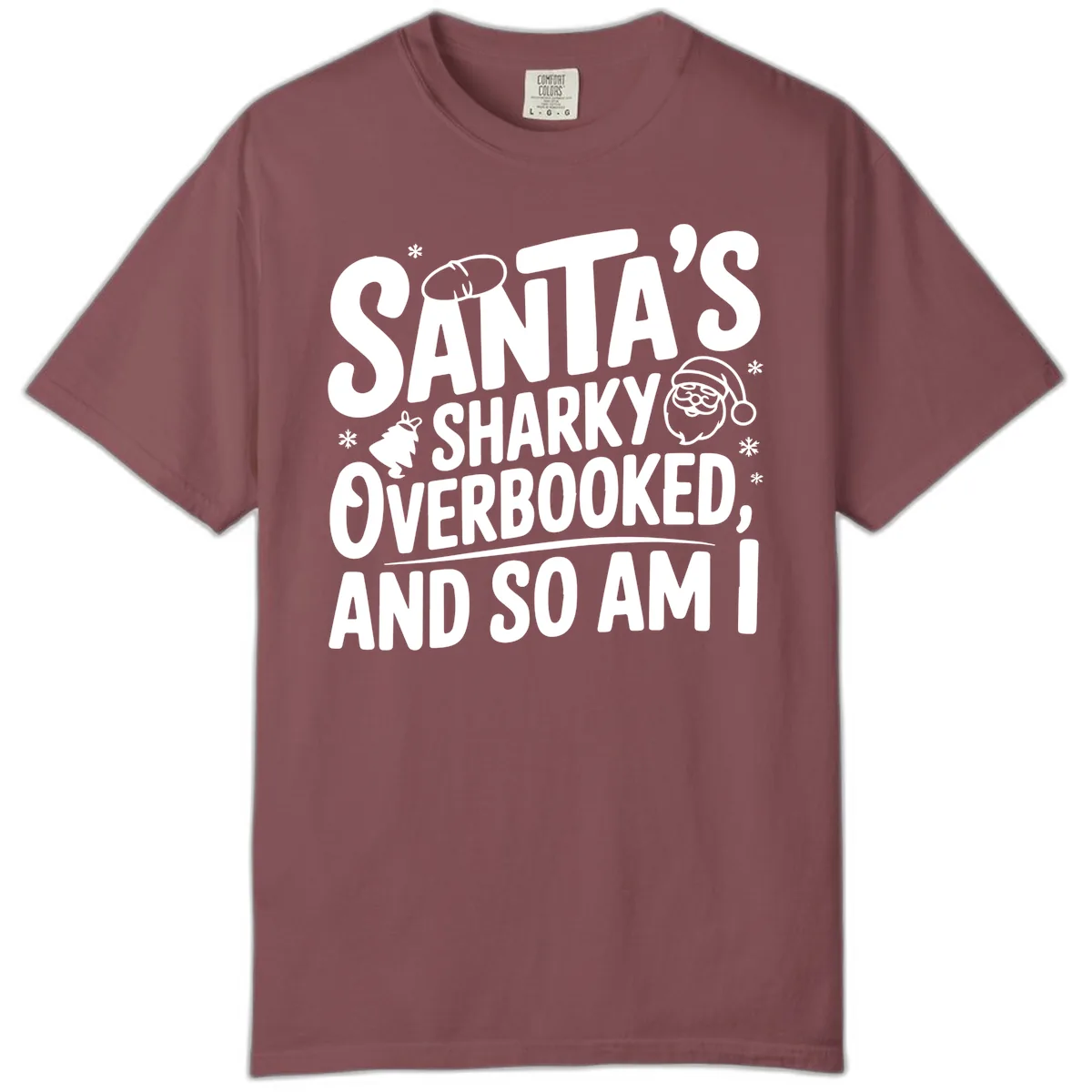 Santa's Sharky Overbooked Comfort Color in Brick