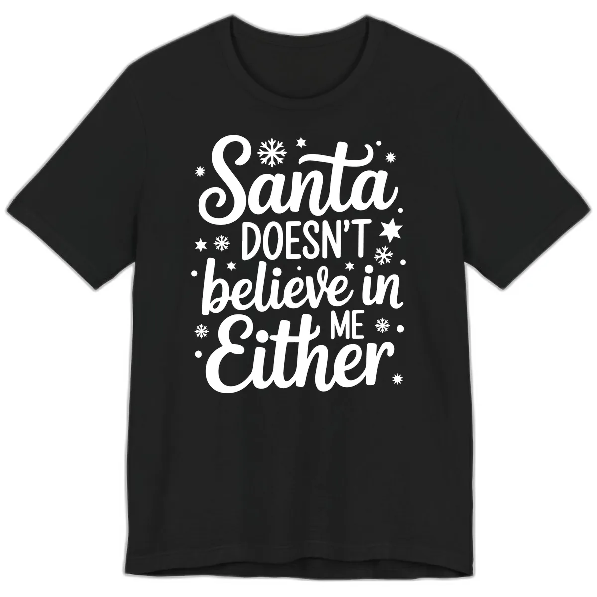 Santa Doesn't Believe In Me Premium T-Shirt in Black