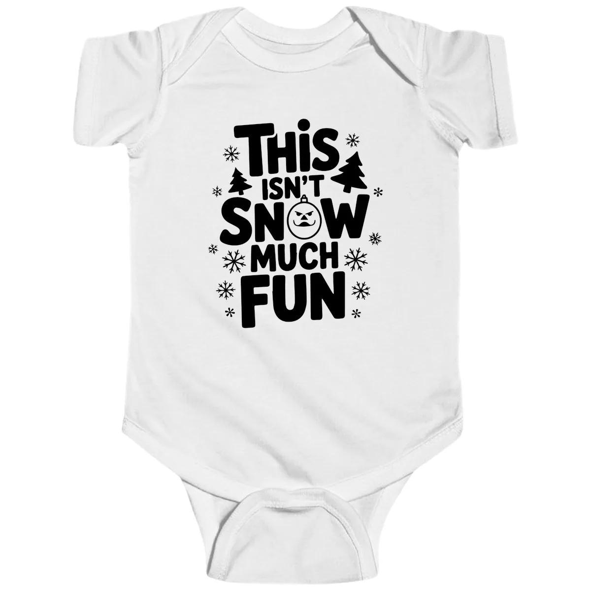This Isn't Snow Much Fun Baby Onesie in White