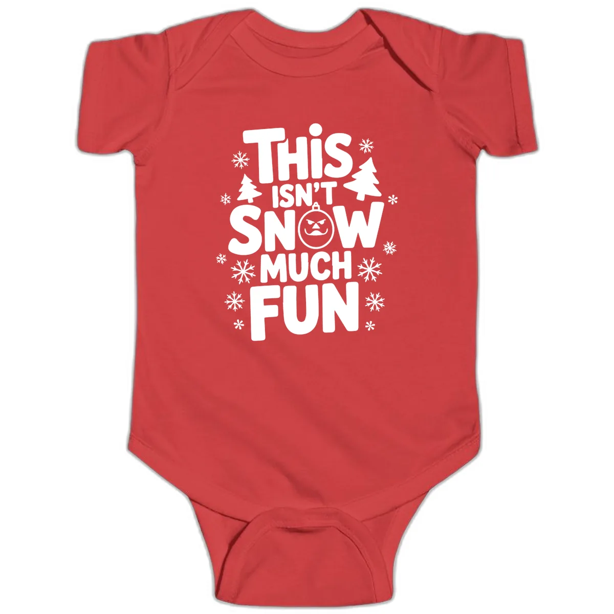 This Isn't Snow Much Fun Baby Onesie in Red