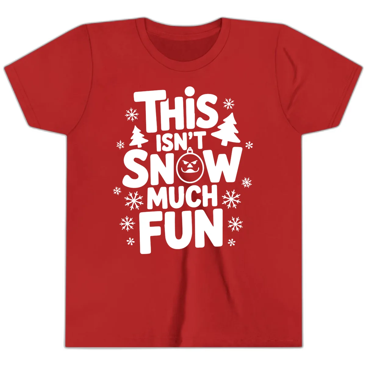 This Isn't Snow Much Fun Youth T-Shirt in Red