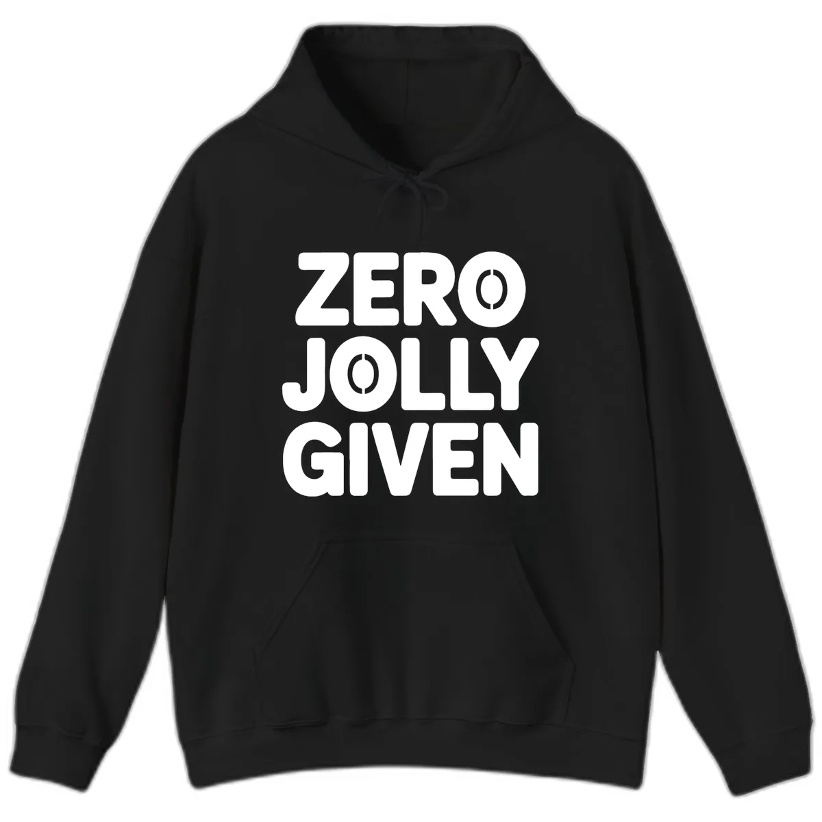 Zero Jolly Given Typography Hoodie in Black