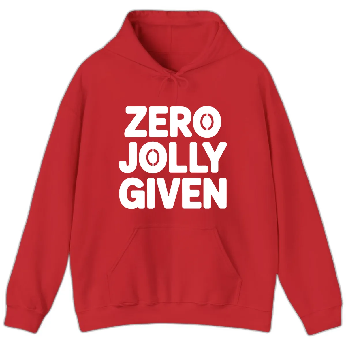 Zero Jolly Given Typography Hoodie in Red