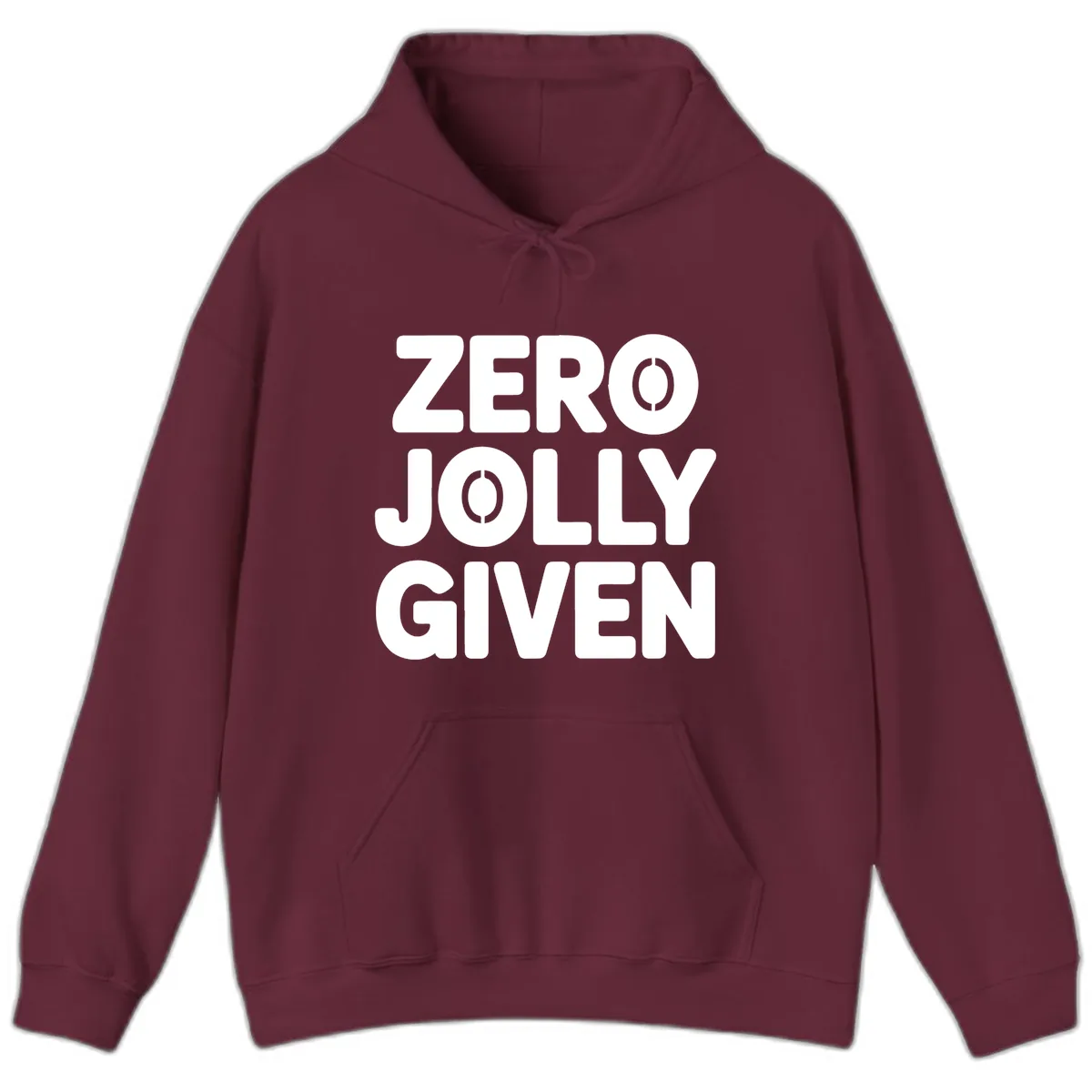 Zero Jolly Given Typography Hoodie in Maroon
