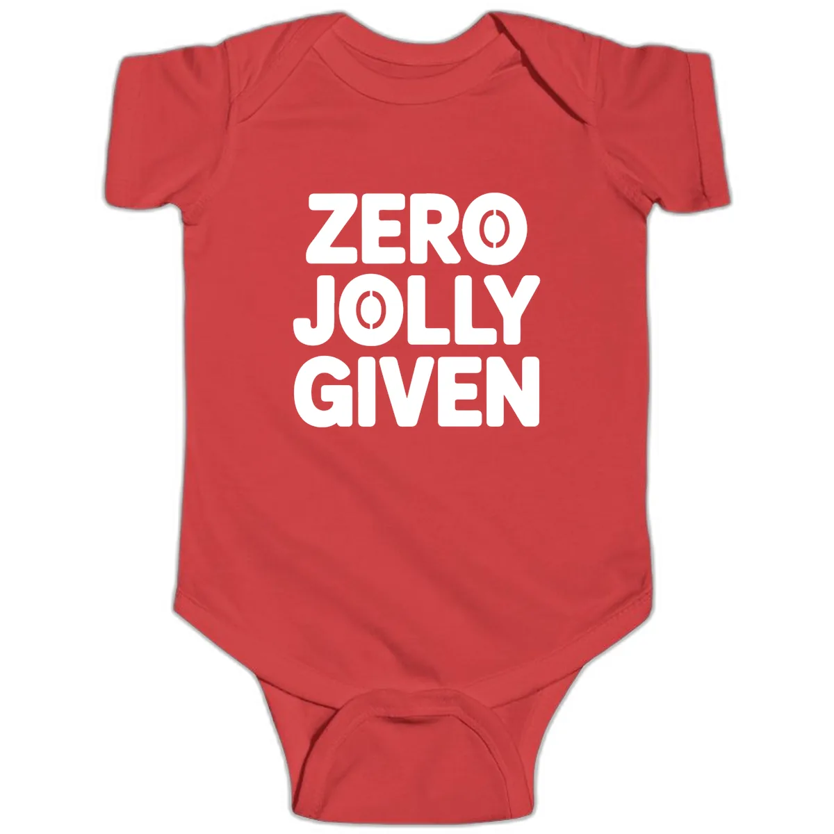 Zero Jolly Given Typography Baby Onesie in Red