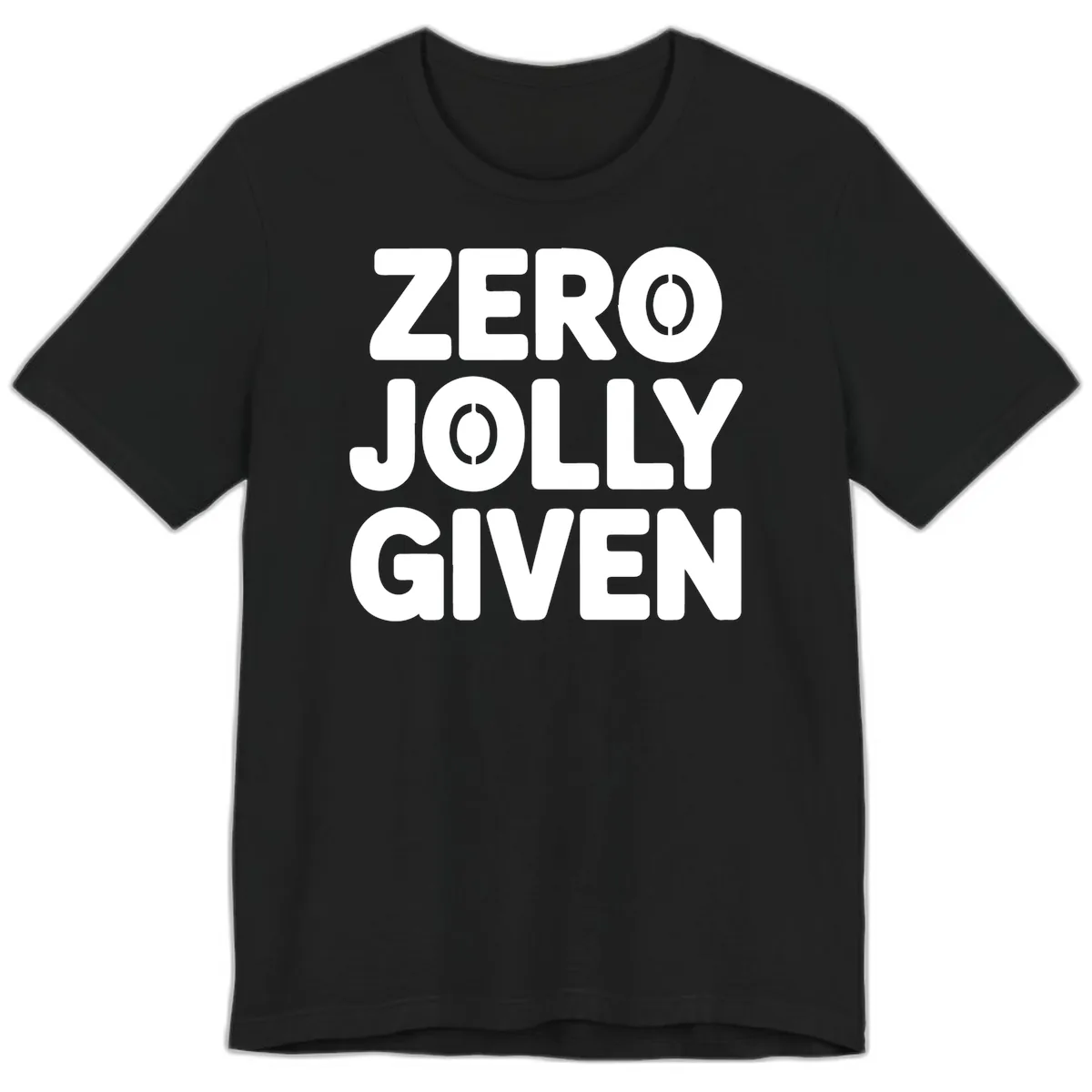 Zero Jolly Given Typography Premium T-Shirt in Black