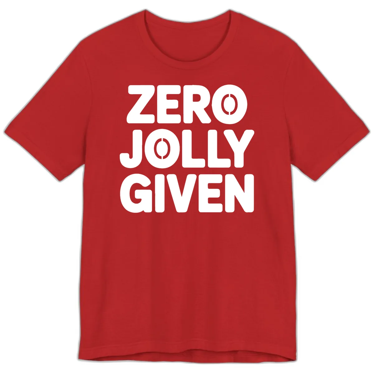 Zero Jolly Given Typography Premium T-Shirt in Red