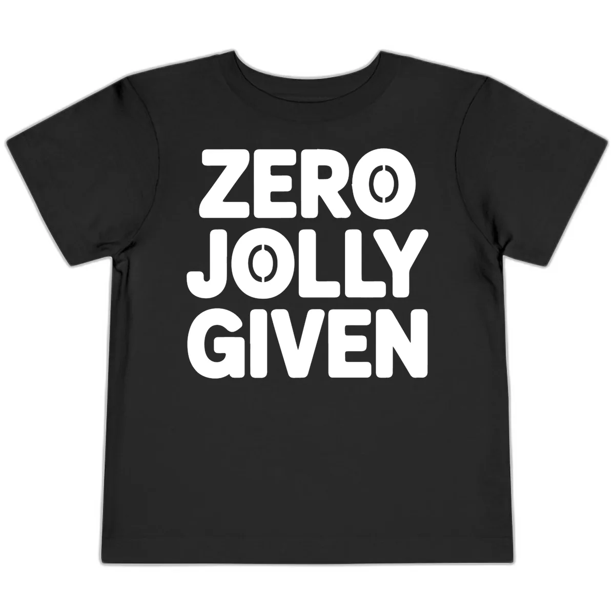 Zero Jolly Given Typography Toddler T-Shirt in Black