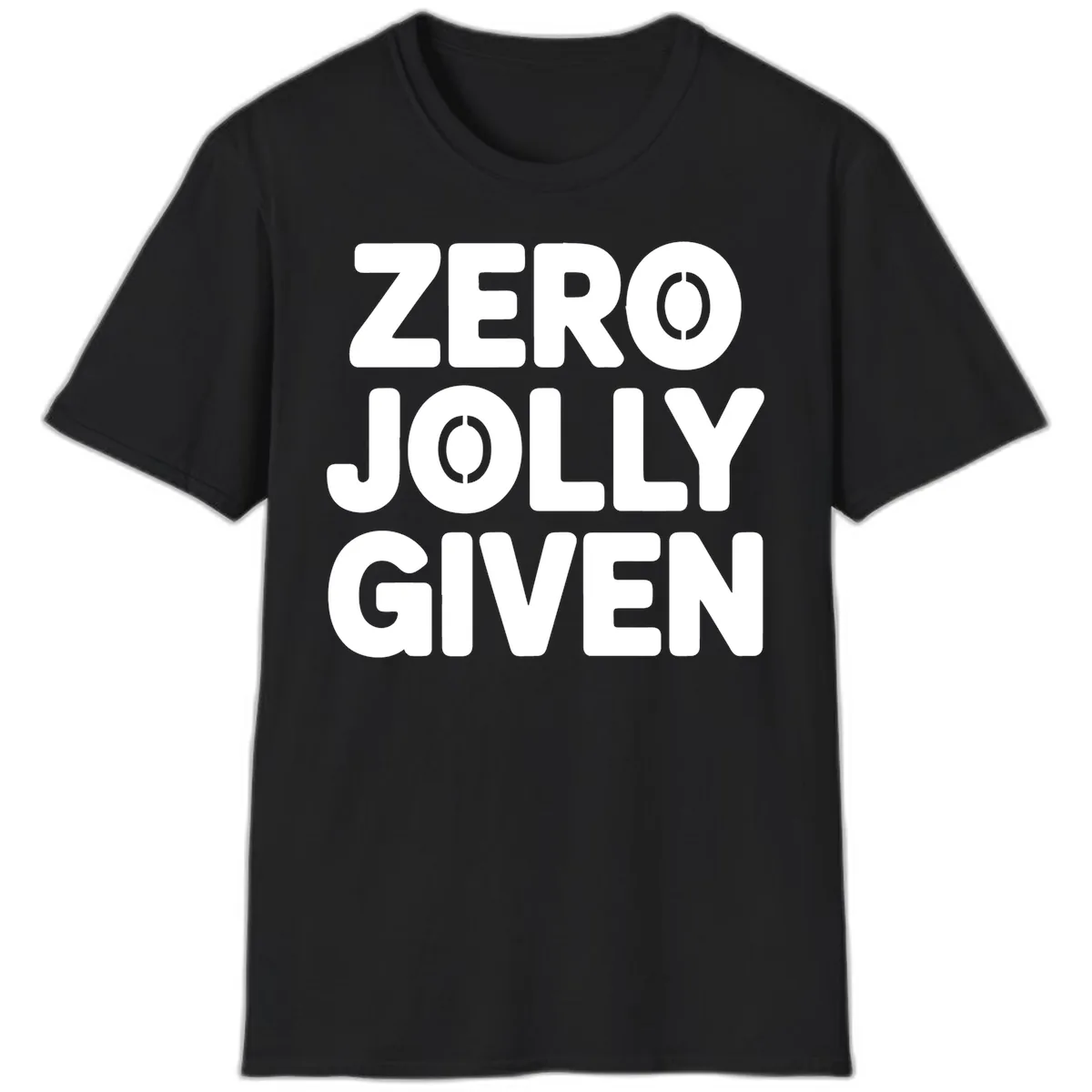 Zero Jolly Given Typography T-Shirt in Black