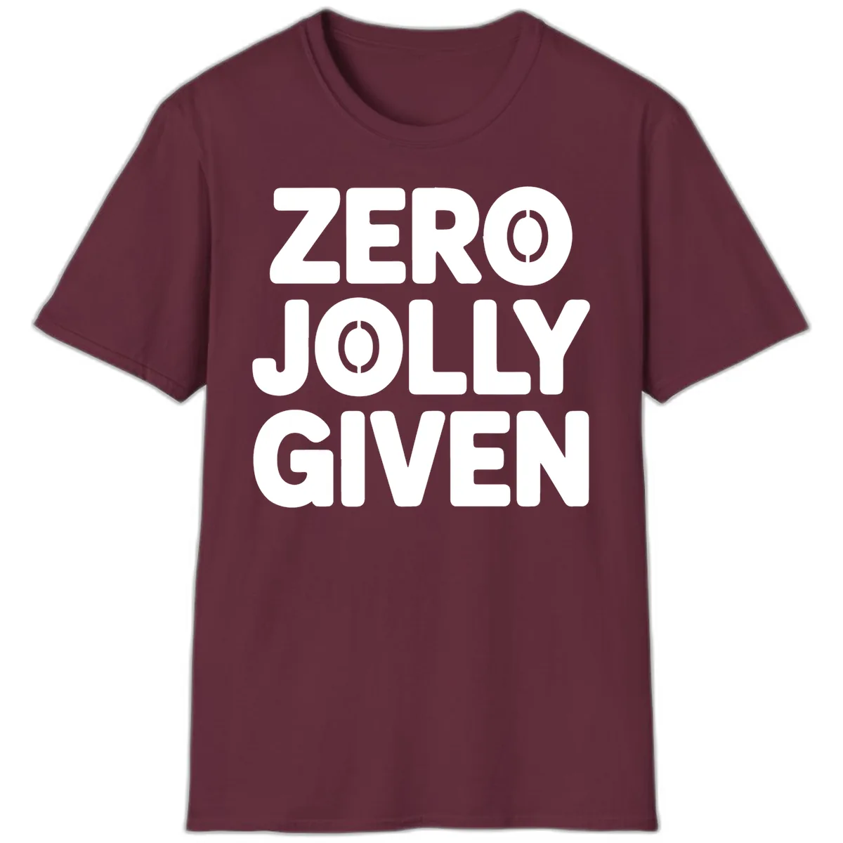 Zero Jolly Given Typography T-Shirt in Maroon