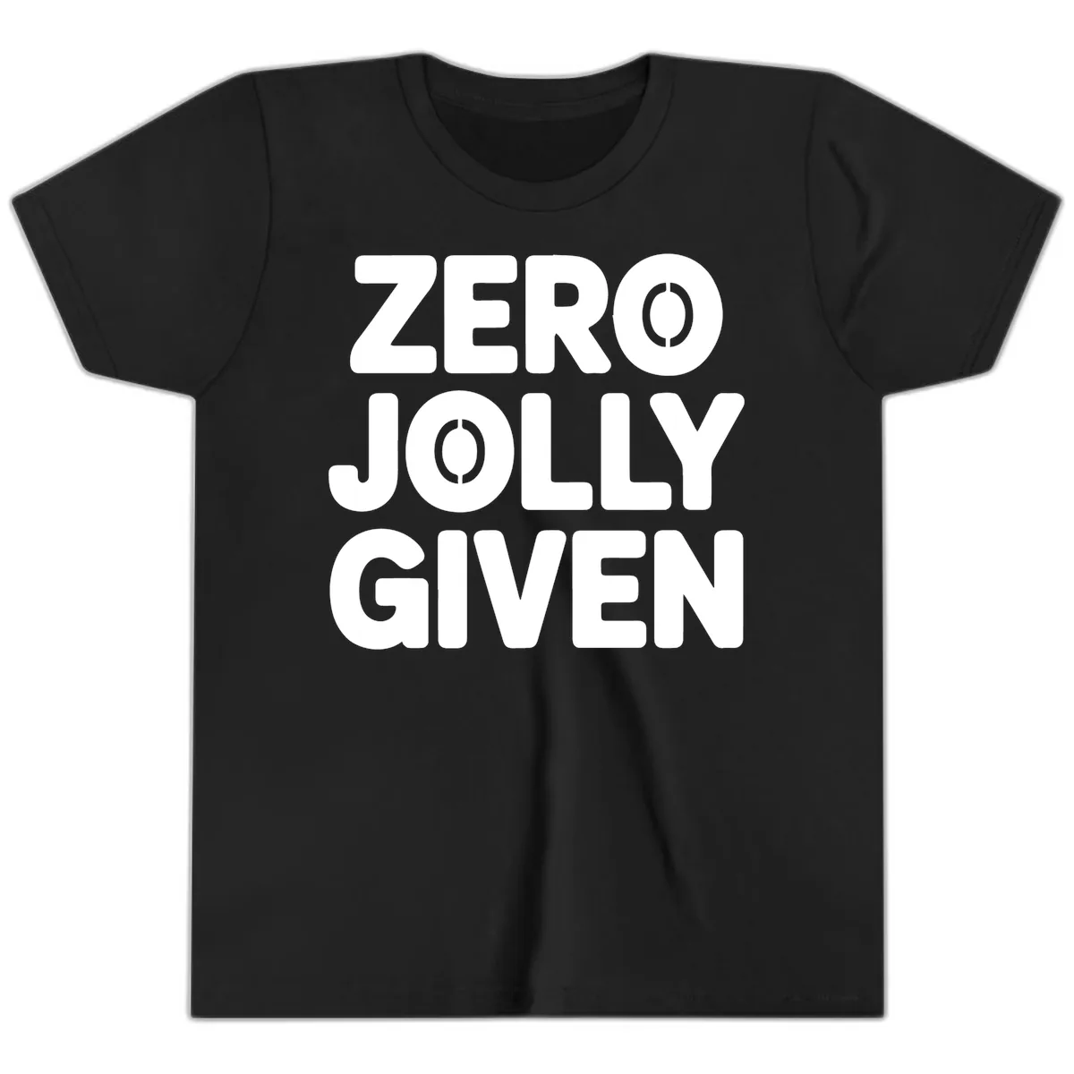 Zero Jolly Given Typography Youth T-Shirt in Black