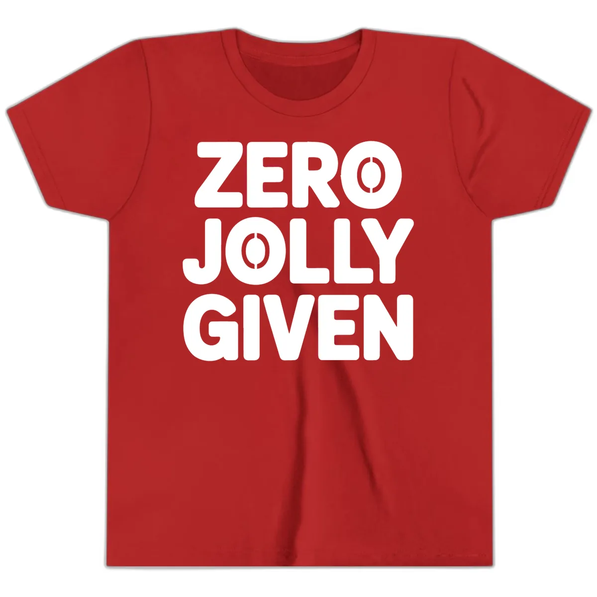Zero Jolly Given Typography Youth T-Shirt in Red