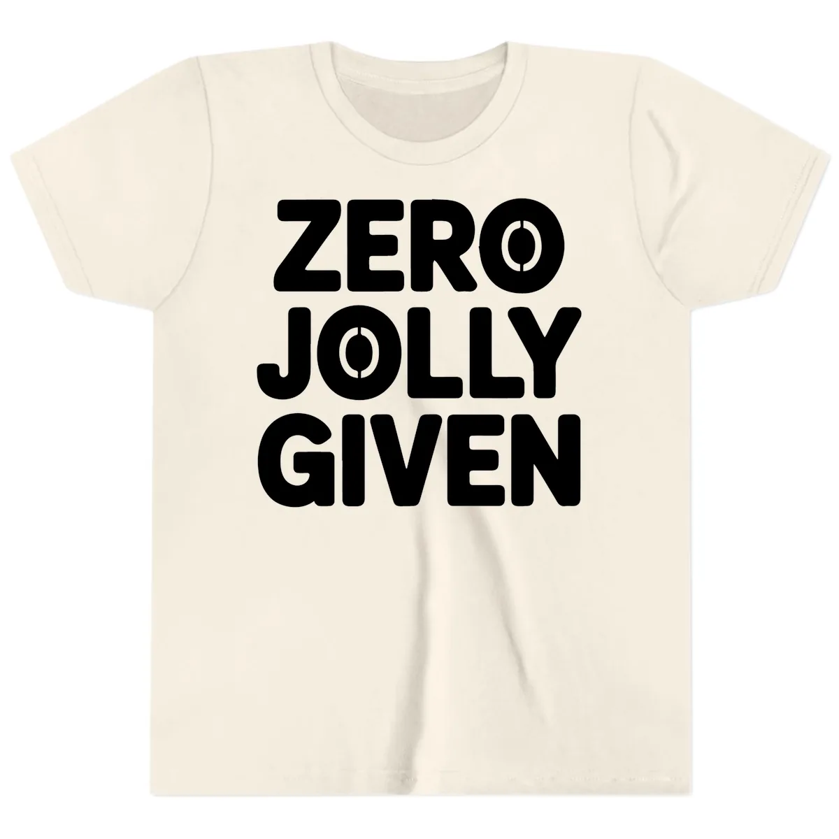 Zero Jolly Given Typography Youth T-Shirt in Natural