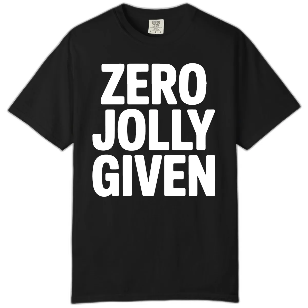 Zero Jolly Given Typography Comfort Color in Black