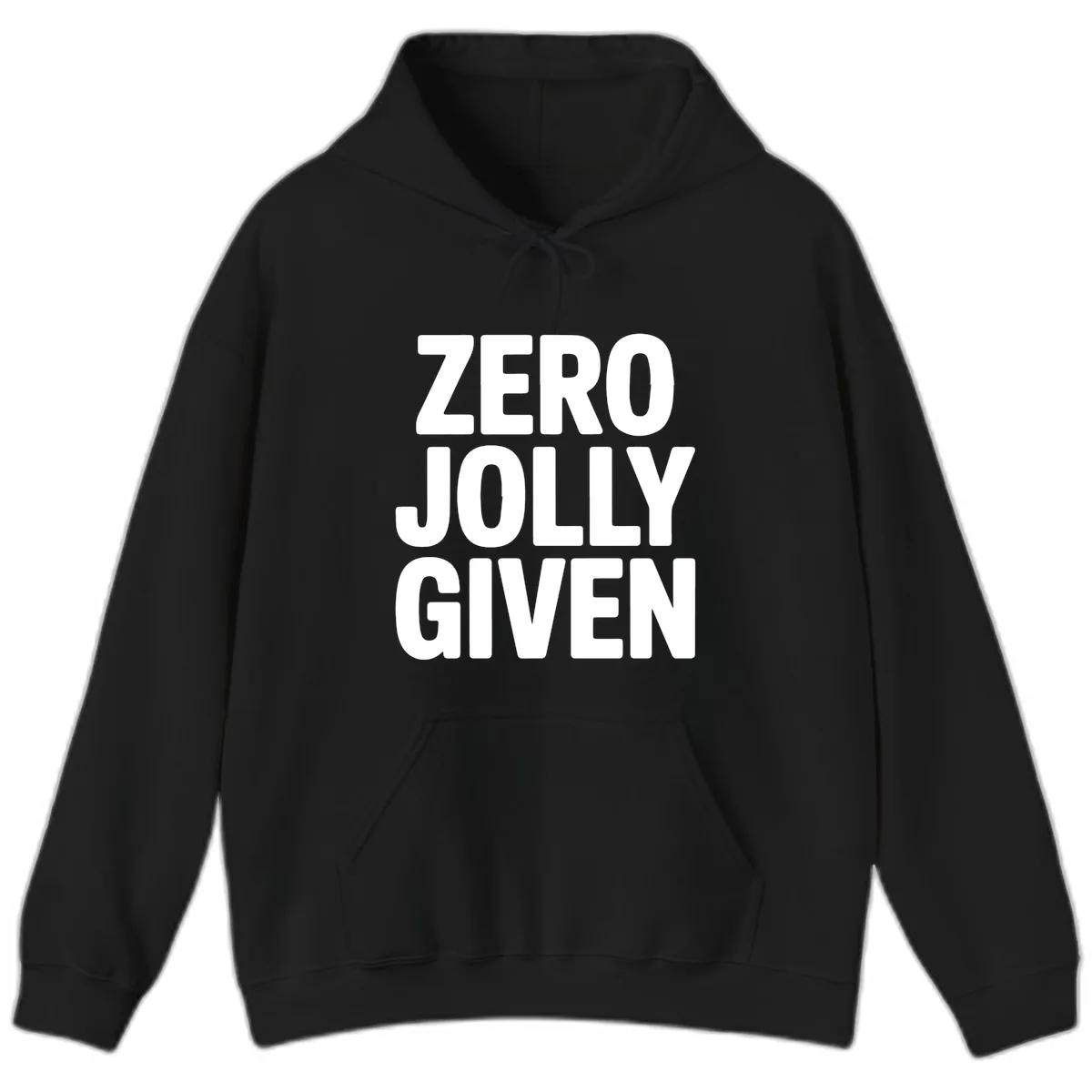 Zero Jolly Given Typography Hoodie in Black