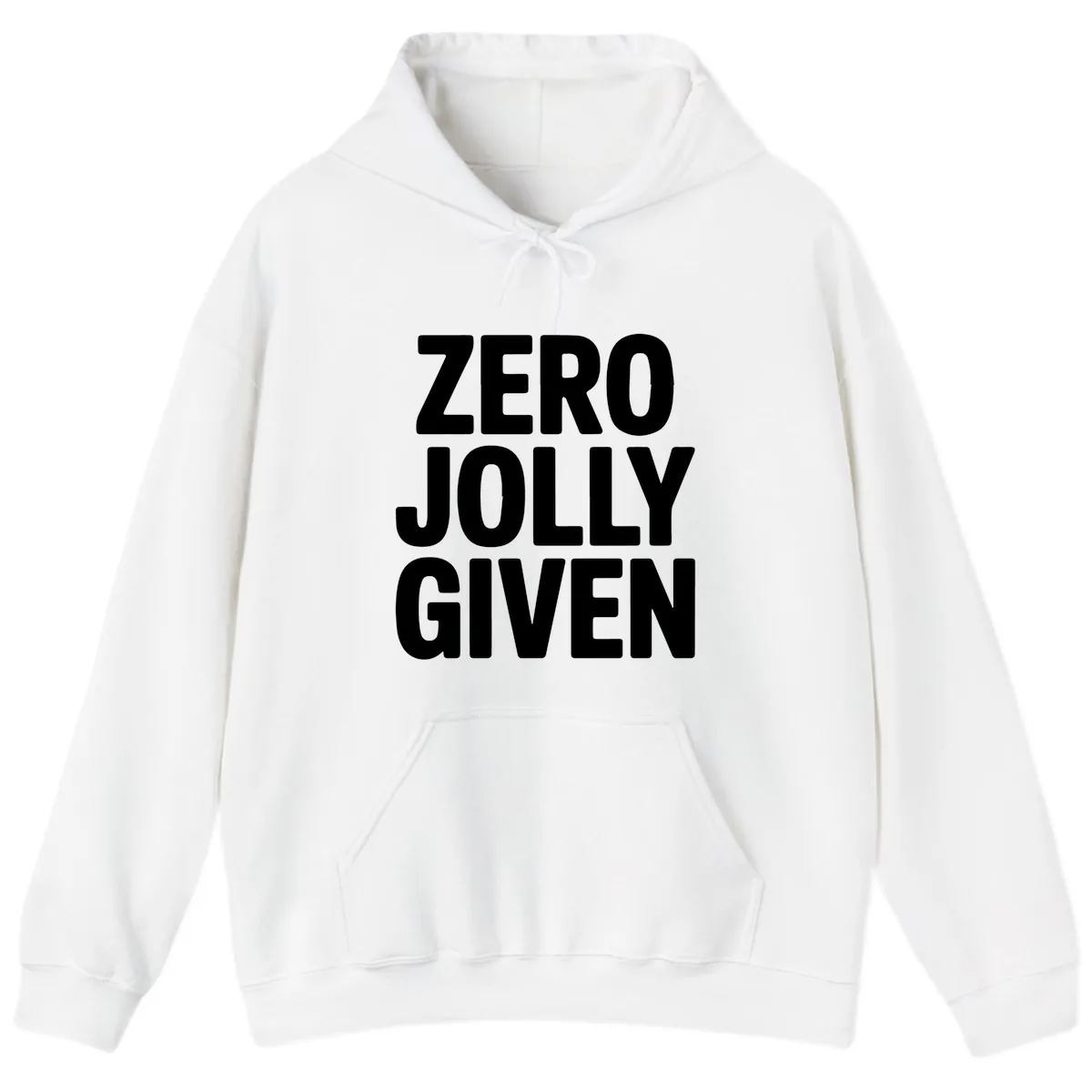Zero Jolly Given Typography Hoodie in White