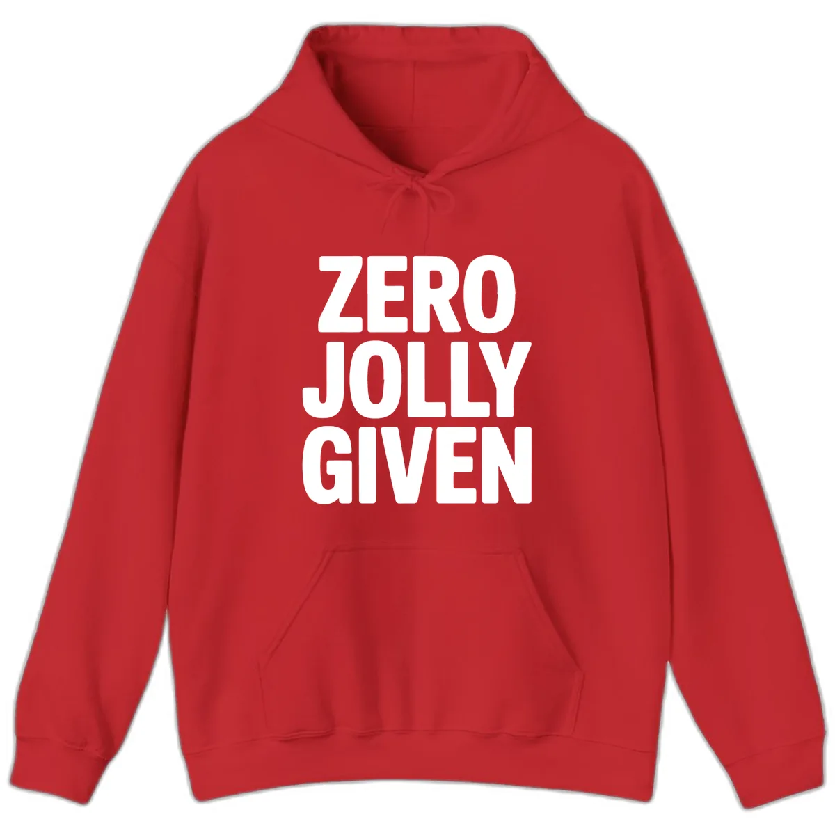 Zero Jolly Given Typography Hoodie in Red
