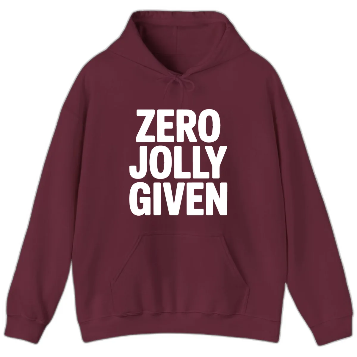 Zero Jolly Given Typography Hoodie in Maroon