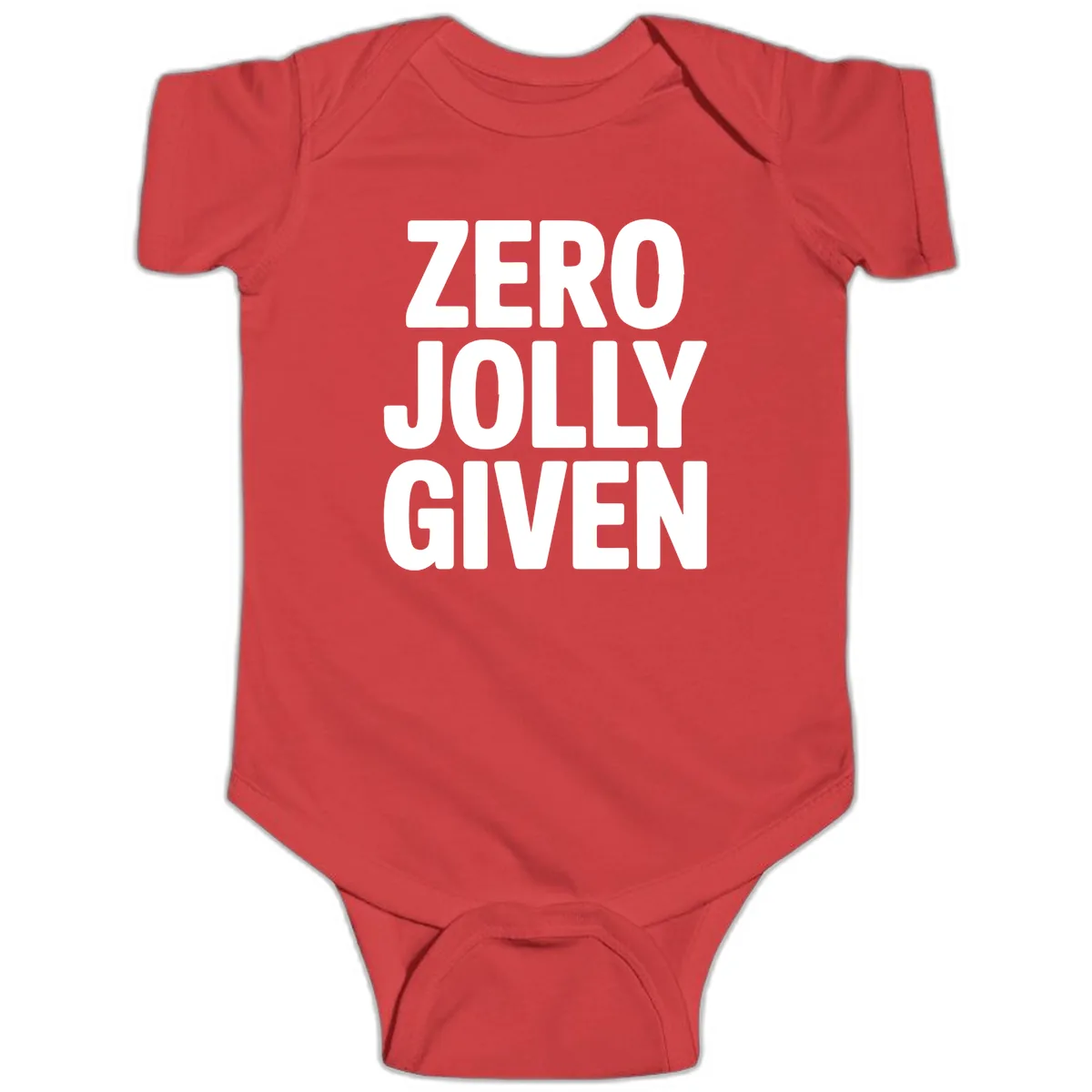 Zero Jolly Given Typography Baby Onesie in Red