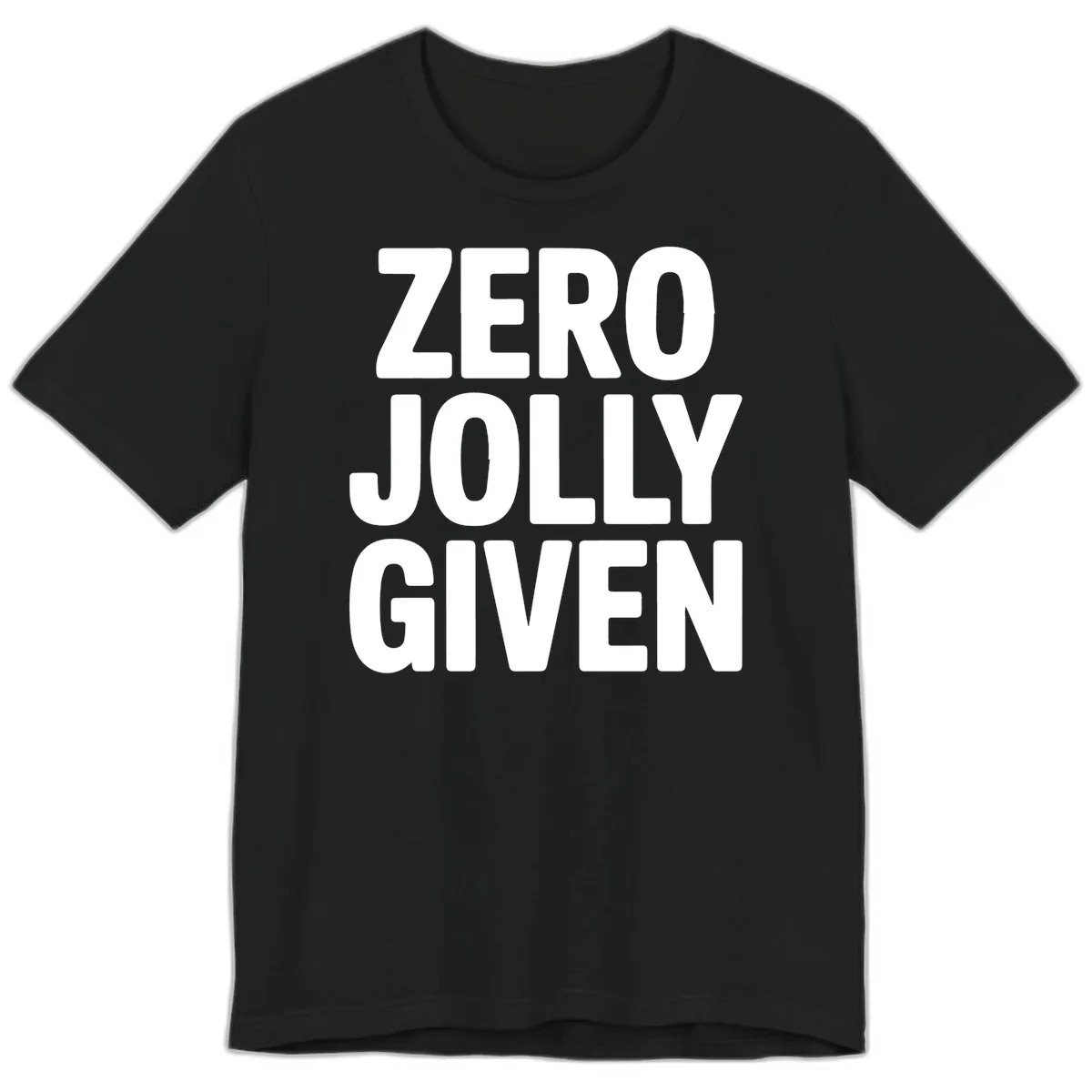Zero Jolly Given Typography Premium T-Shirt in Black