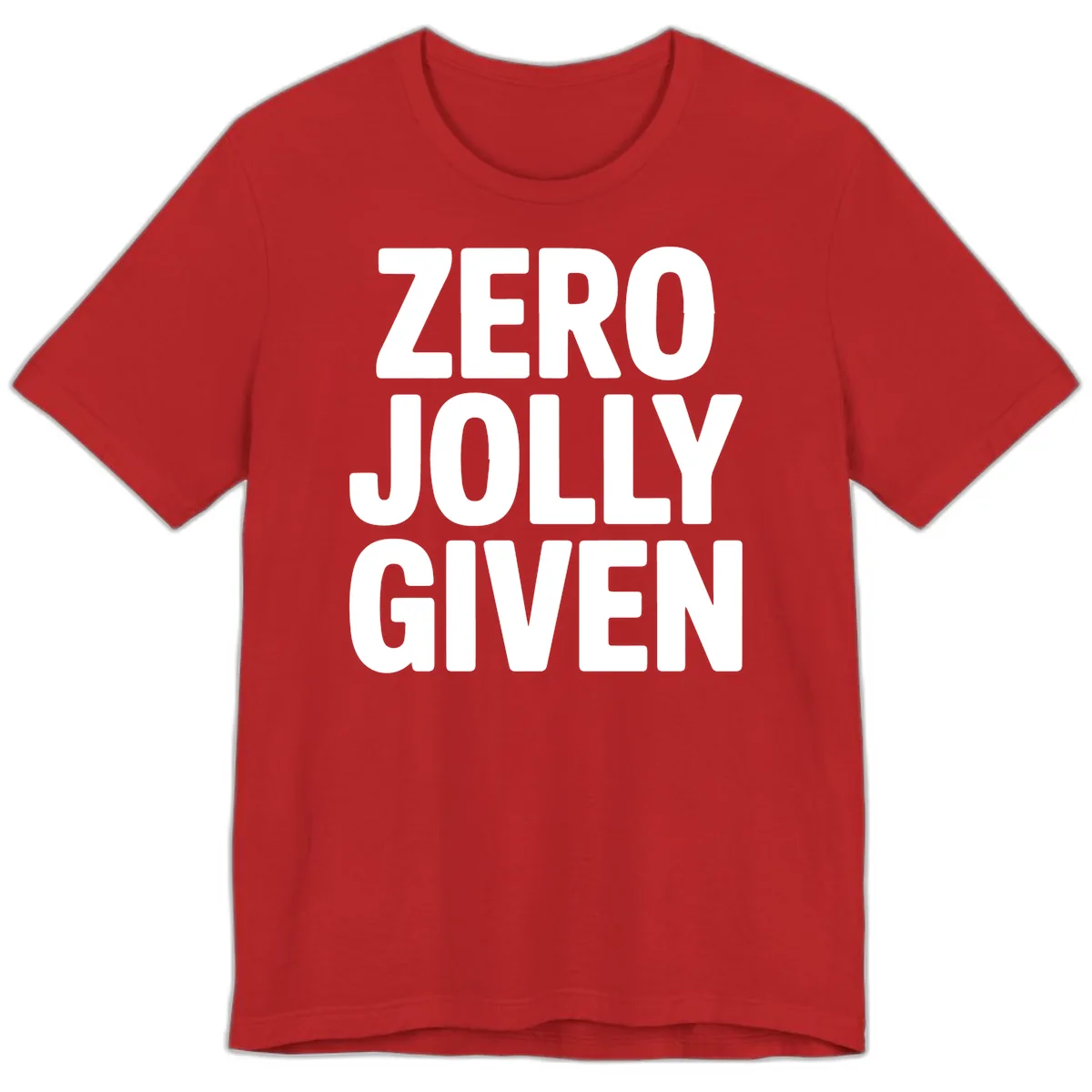Zero Jolly Given Typography Premium T-Shirt in Red
