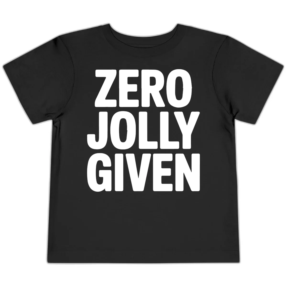 Zero Jolly Given Typography Toddler T-Shirt in Black