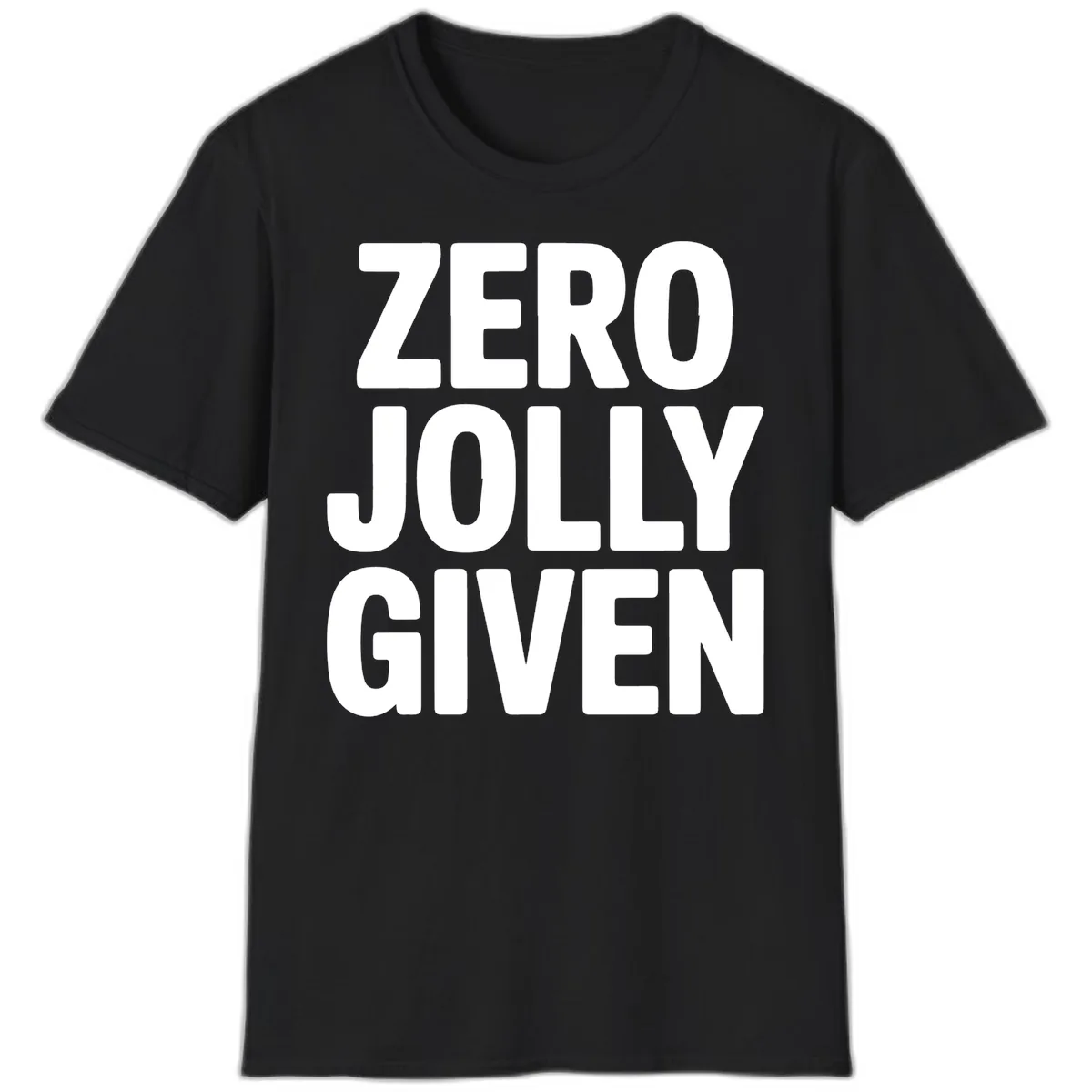 Zero Jolly Given Typography T-Shirt in Black