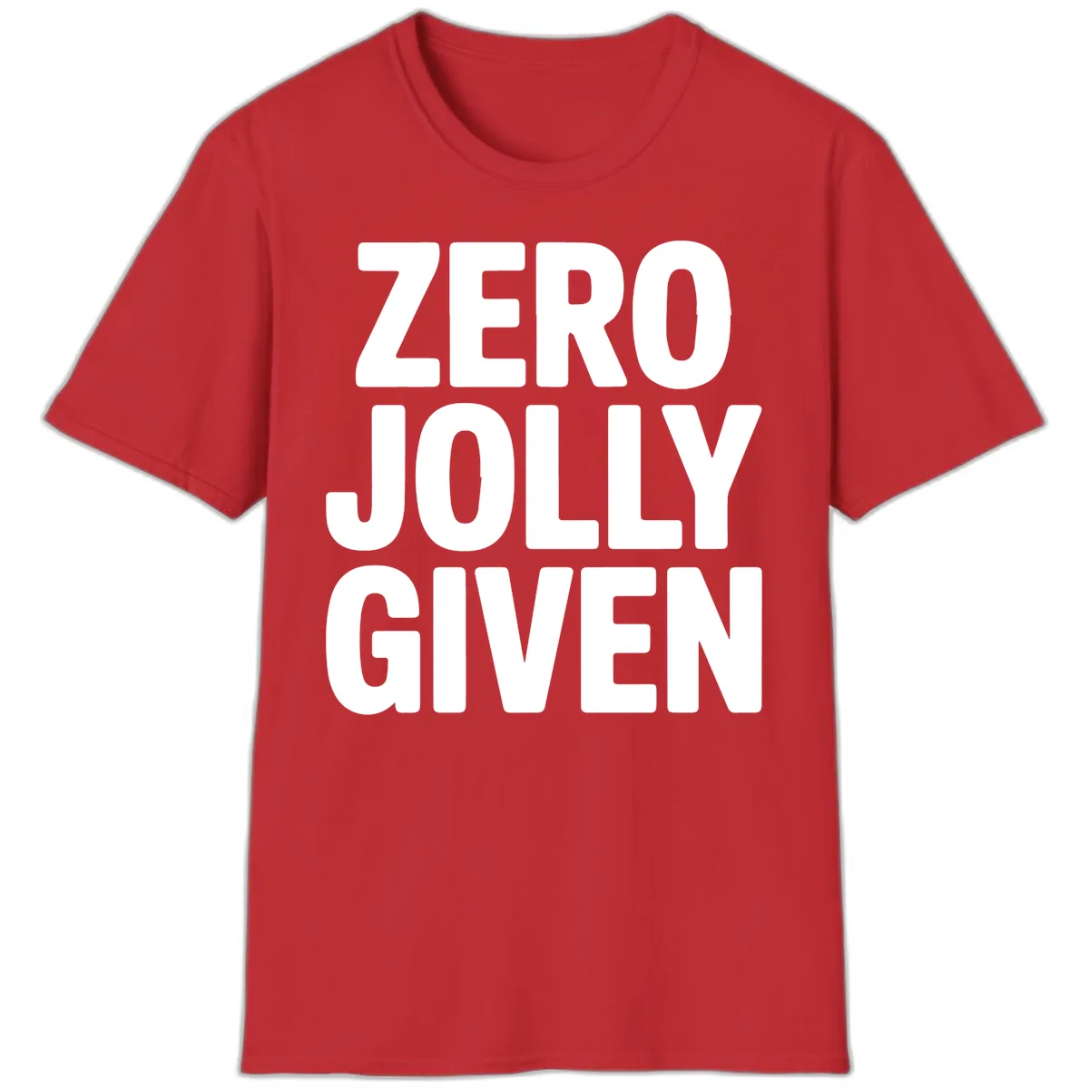 Zero Jolly Given Typography T-Shirt in Red