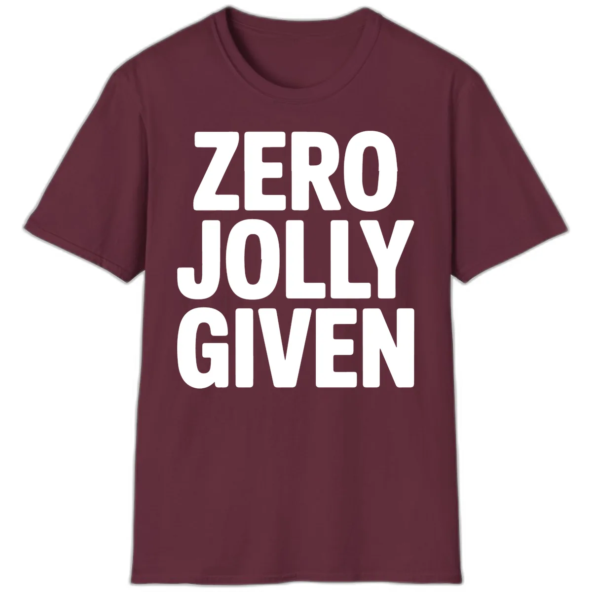 Zero Jolly Given Typography T-Shirt in Maroon