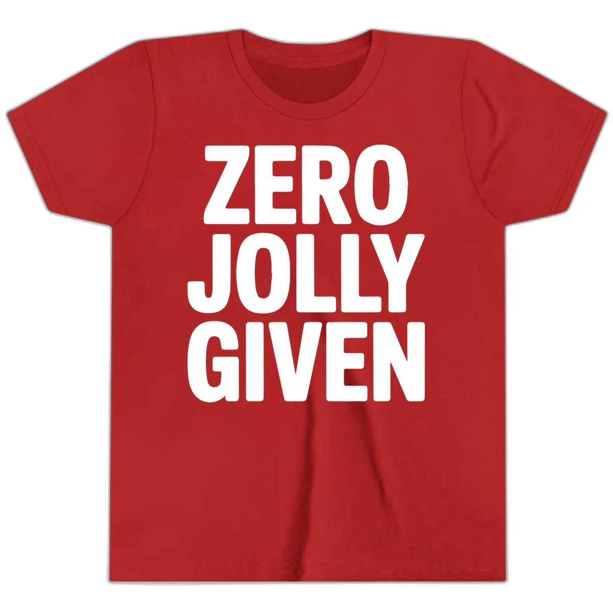 Zero Jolly Given Typography Youth T-Shirt in Red