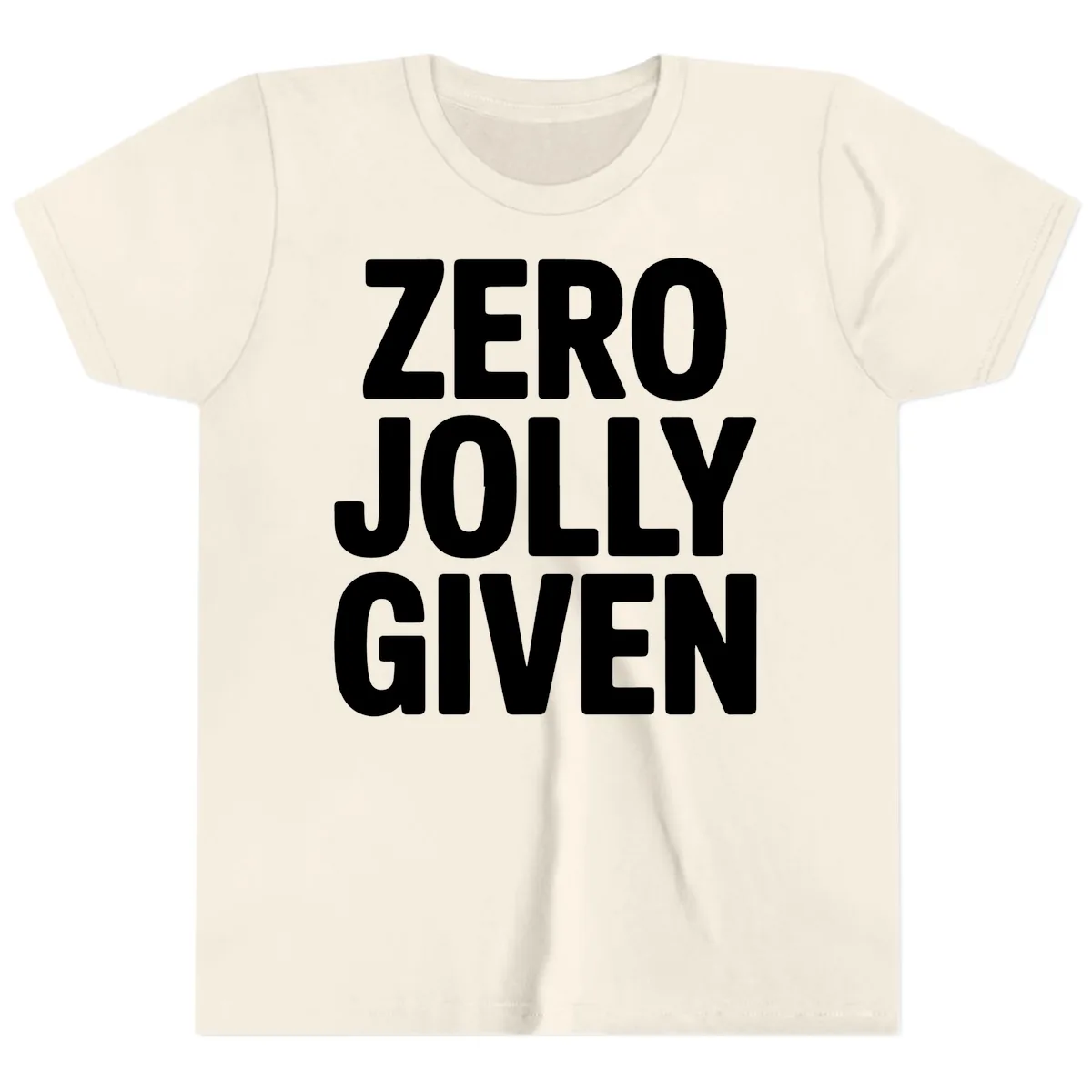 Zero Jolly Given Typography Youth T-Shirt in Natural