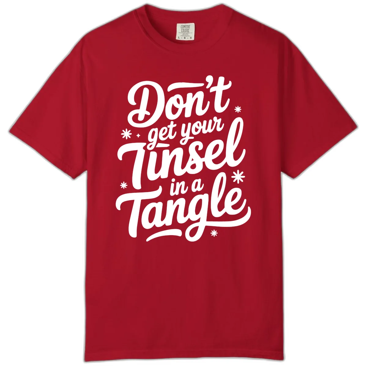 Don't Get Your Tinsel In A Tangle Comfort Color in Red
