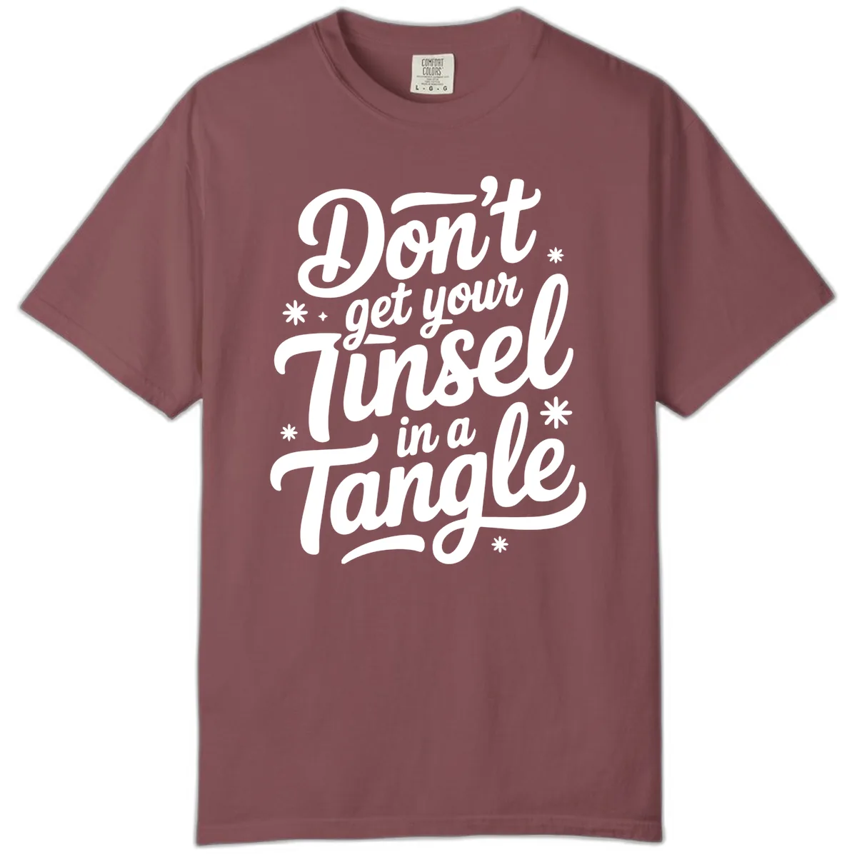 Don't Get Your Tinsel In A Tangle Comfort Color in Brick